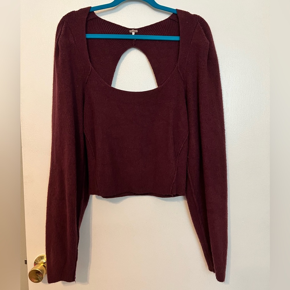 Free People Knit Cropped Sweater